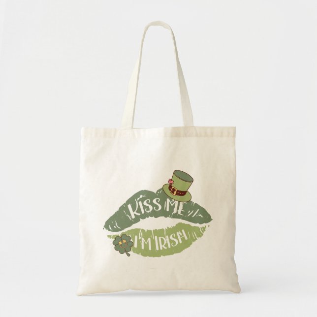 Kiss Me I'm Irish Tote Bag (Front)