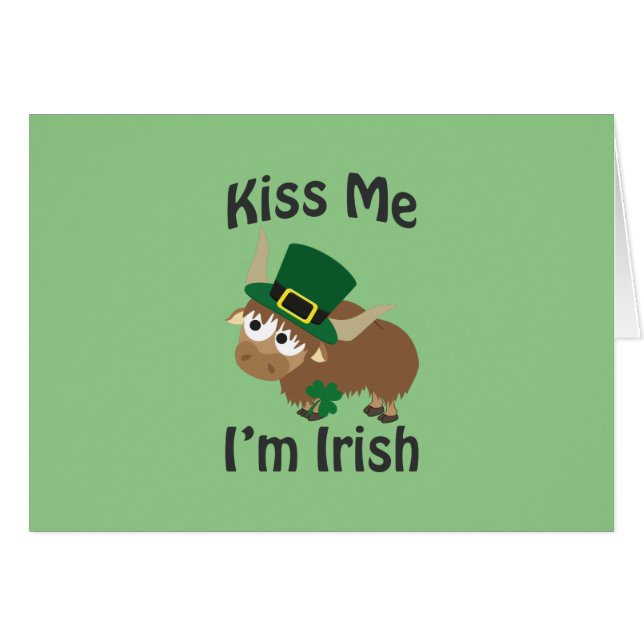 Kiss Me I'm Irish yak (Front Horizontal)
