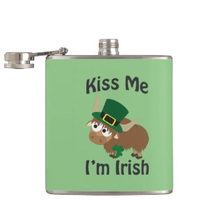 Kiss Me I'm Irish! Yak Hip Flask