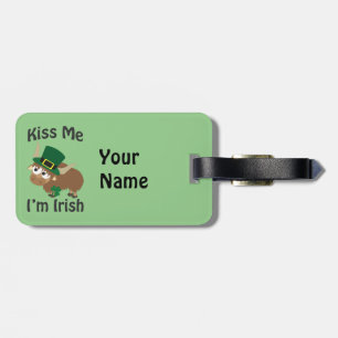 Kiss me I'm Irish Yak Luggage Tag