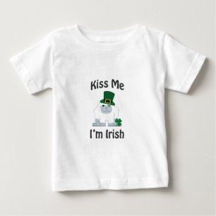 Kiss Me I'm Irish Yeti Baby T-Shirt