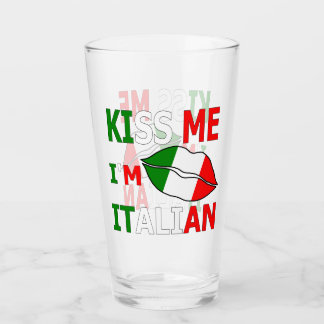 Kiss Me I'm Italian Glass