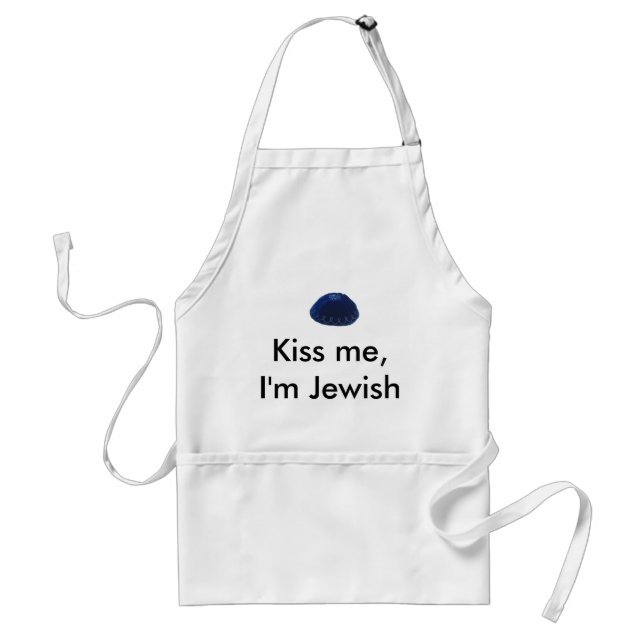 Kiss Me, I'm Jewish Standard Apron (Front)