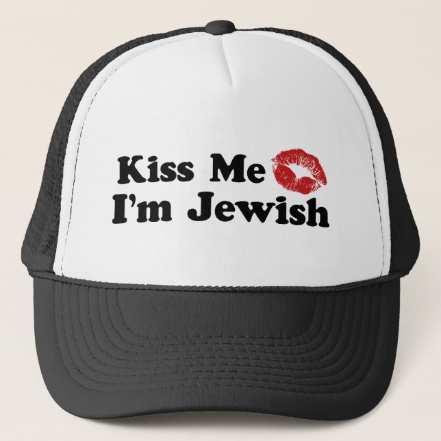 Kiss Me I'm Jewish Trucker Hat (Front)