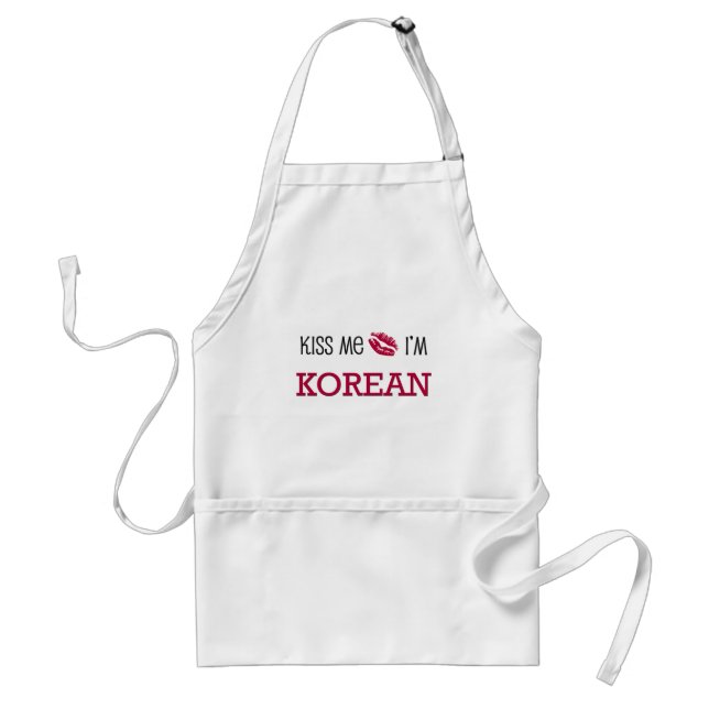 Kiss Me I'm KOREAN Standard Apron (Front)