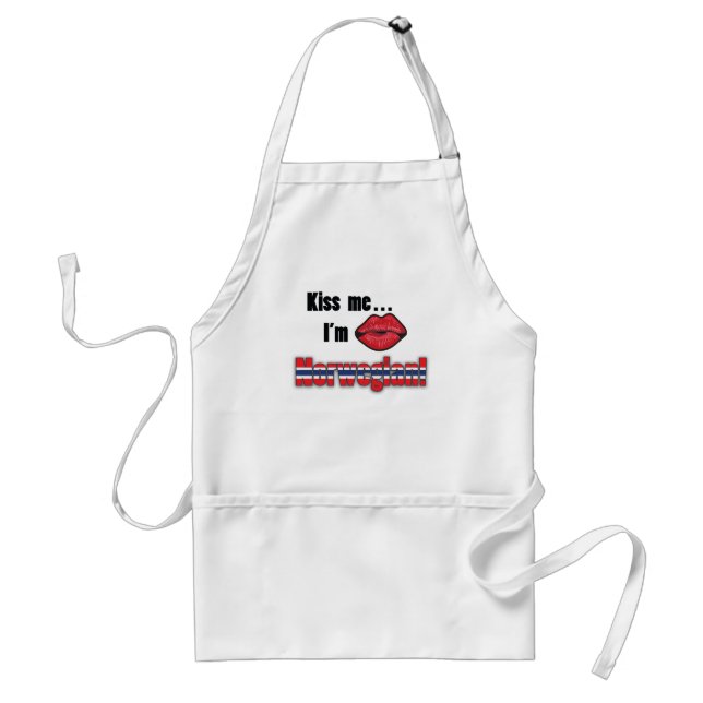 Kiss me I'm Norwegian Standard Apron (Front)