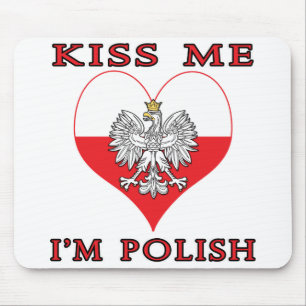 Kiss Me I'm Polish Mouse Mat