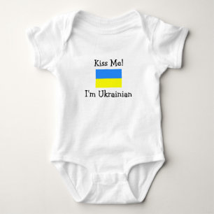Kiss Me! I'm Ukrainian Baby Bodysuit