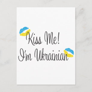 Kiss Me! I'm Ukrainian Postcard