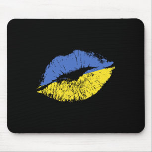 Kiss Me I'm Ukrainian! Proud Ukrainian Valentine's Mouse Mat