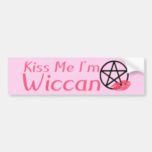 Kiss Me I'm Wiccan Bumper Sticker