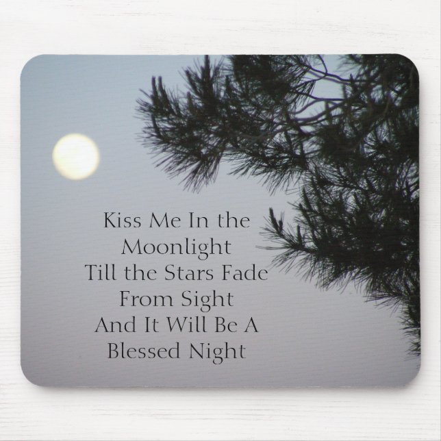 Kiss Me In the Moonlight Mouse Mat (Front)