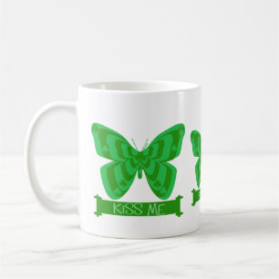 Kiss me Irish butterfly Coffee Mug