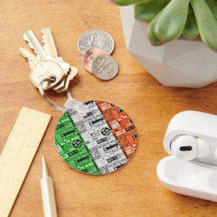 Kiss Me Irish Flag Key Ring