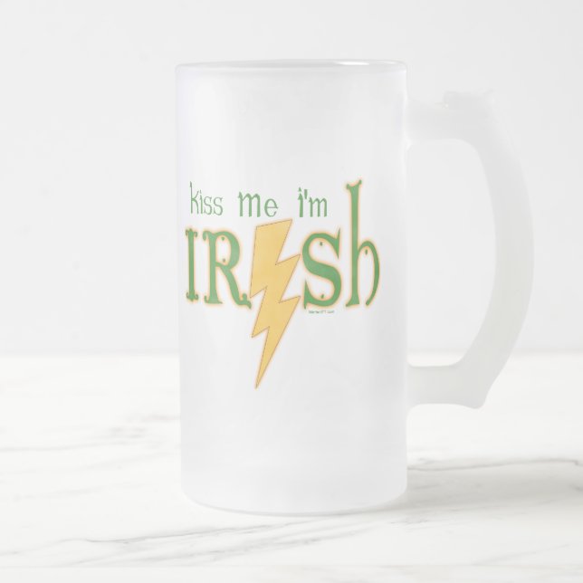 Kiss Me Irish Lightning Bolt Mug (Right)
