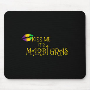 Kiss Me It's Mardi Gras Mouse Mat