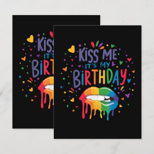 Kiss Me It's My Birthday Card