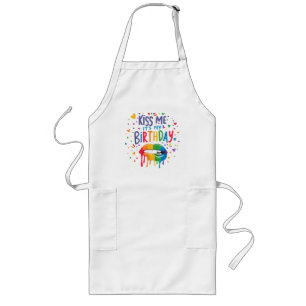 Kiss Me It's My Birthday Long Apron
