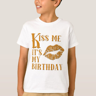 Kiss Me It's My Birthday Sparkly T-Shirt