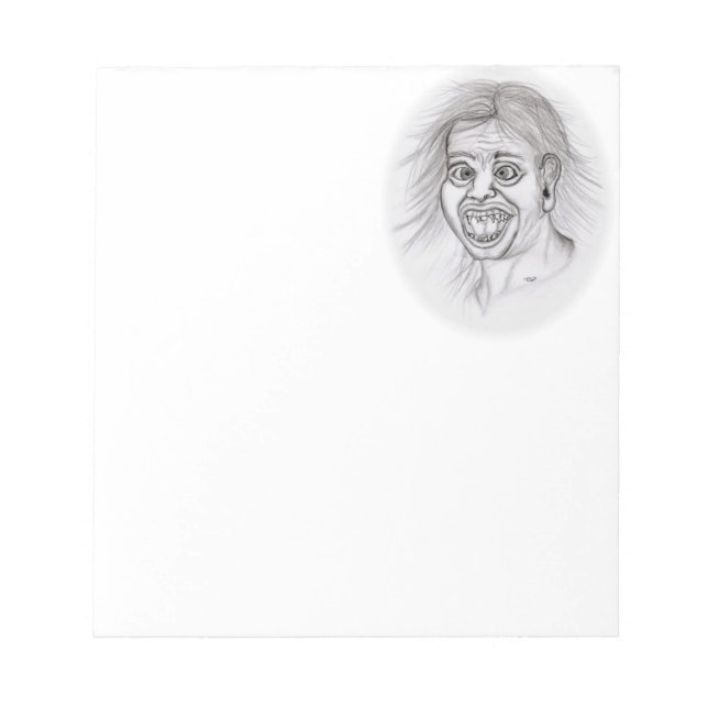 Kiss me! Pencil drawing black and white Design Notepad (Front)