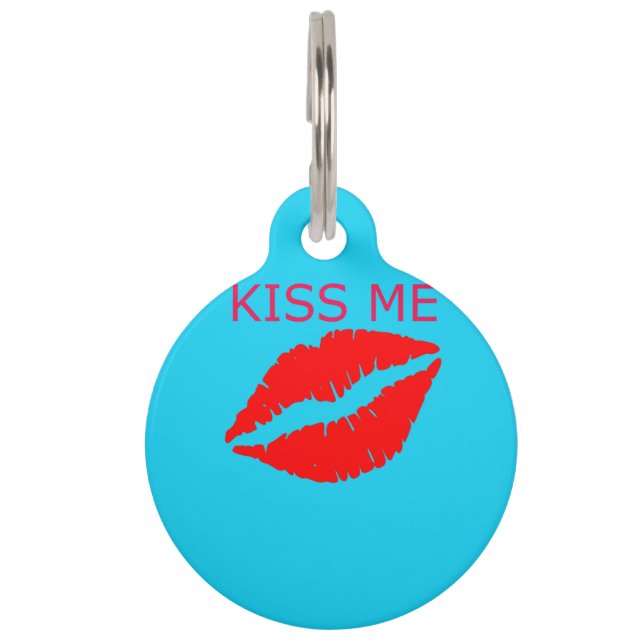 Kiss Me Pet Tag (Front)