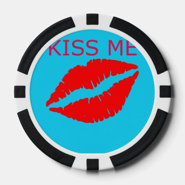 Kiss Me Poker Chips (Front)