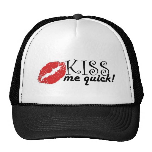 kiss me quick mesh hat | Zazzle