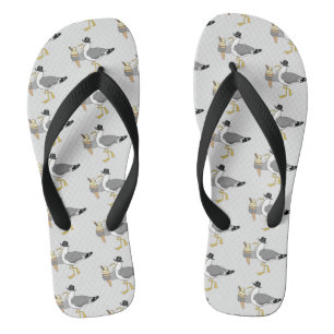 Kiss Me Quick Seagull Flip Flops Beach Footwear