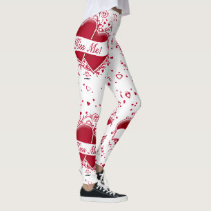 Kiss Me Red Hearts Leggings