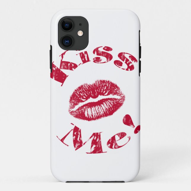 Kiss Me! Red Lips Case-Mate iPhone Case (Back)