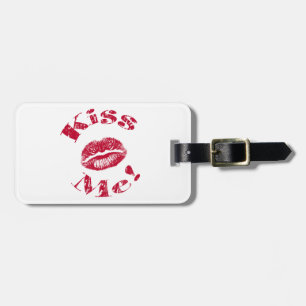 Kiss Me! Red Lips Luggage Tag