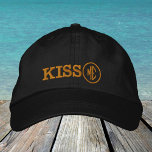 KISS ME retro Hat / Fun Party trucker cap<br><div class="desc">Embroidered Hats: Classic retro party hat with text "KISS ME" - fun fashion,  bachelors party,  college wear,  secret Santa,  office celebrations / night out</div>
