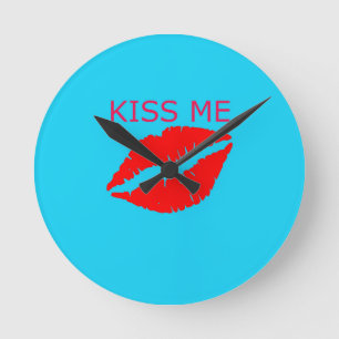 Kiss Me Round Clock