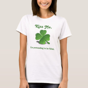 “Kiss Me” Shamrock St. Patrick's Day T-Shirt