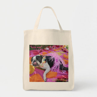 *kiss me skoot* earth friendly grocery tote bag
