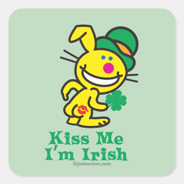 Kiss Me Square Sticker (Front)