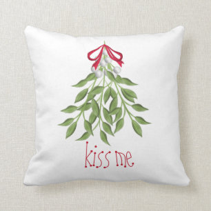 Kiss Me Under the Mistletoe Cushion