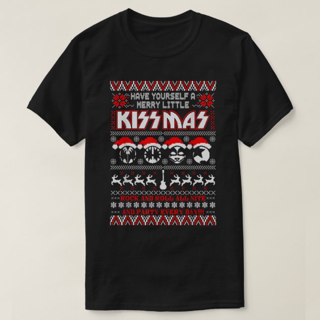 KISS  Merry Little KISSmas  T-Shirt (Design Front)