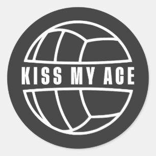Kiss my Ace Classic Round Sticker