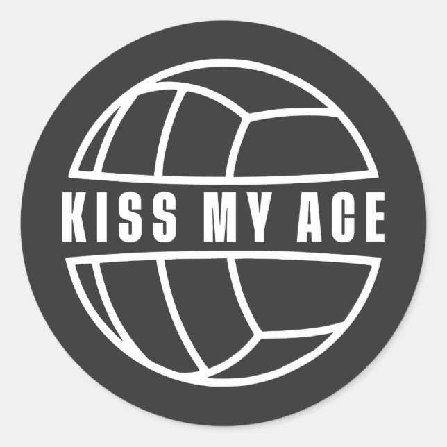 Kiss my Ace Classic Round Sticker (Front)