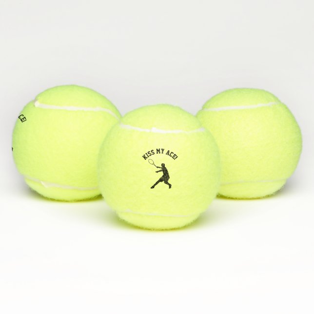 Kiss my ace custom tennis balls with logo (Multi)
