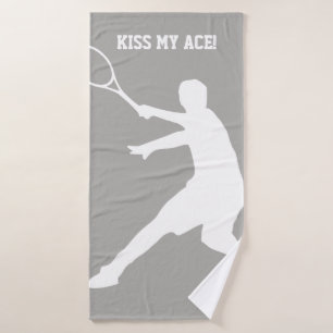 Kiss my ace funny towel set for tennis player