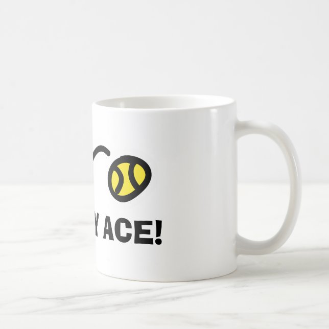KISS MY ACE funy tennis mugs for coach and player (Right)