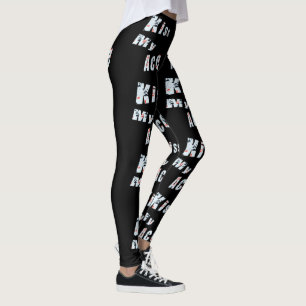 Kiss My Ace, Ladies Black Poker Logo Leggings