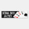Kiss My Ace! Poker Bumper Sticker