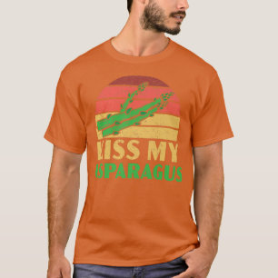 Kiss My Asparagus Lover Vegan Vegetable Vegetarian T-Shirt