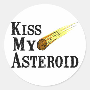 Kiss My Asteroid Classic Round Sticker