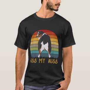 Kiss My Auss Funny Aussie Mum Aussie Owner Retro S T-Shirt