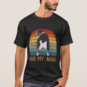Kiss My Auss Funny Aussie Mum Aussie Owner Retro S T-Shirt