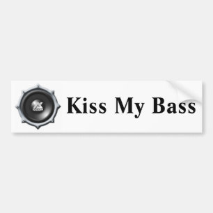 Kiss My Bass Bumper Sticker